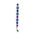 Bracelet Fantaisie Ikita Motifs Circulaires Bleus et Violets