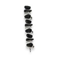 Bracelet fantaisie moderne noir et argenté Ikita