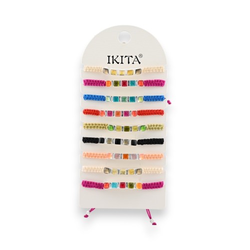 Lot de 9 bracelets colorés Ikita