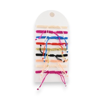 Lot de 9 bracelets colorés Ikita
