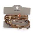 Bracelet multi-rangs marron Bohème de chez Ikita