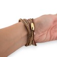 Bracelet multi-rangs marron Bohème de chez Ikita