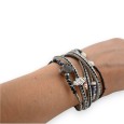 Bracelet multi-rangs Ikita noir