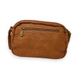 Sac bandoulière Camel souple multi poches de chez Mandoline