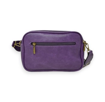 Sac bandoulière rectangle Mandoline violet