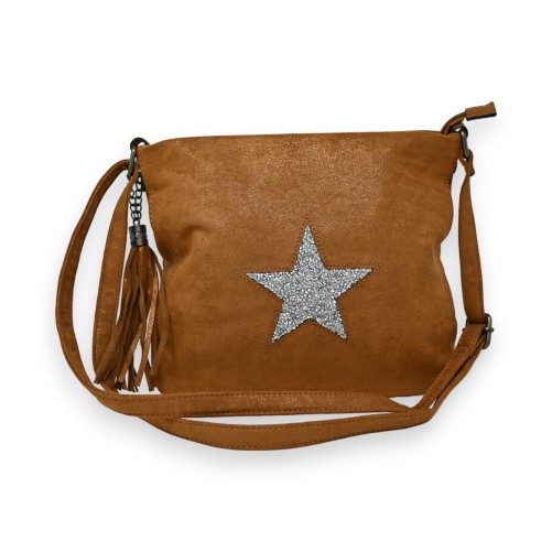 Sac Bandoulière Camel Étoile Scintillante de chez Mandoline
