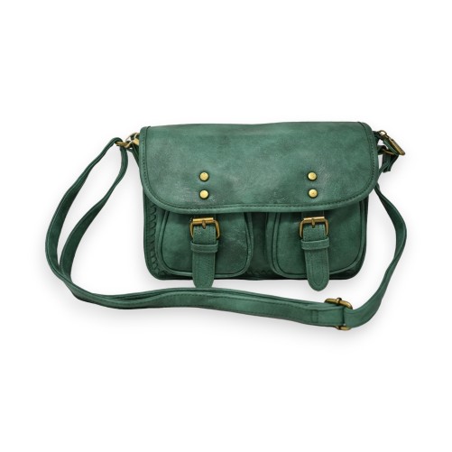 Sac bandoulière Mandoline style cartable vert bouteille
