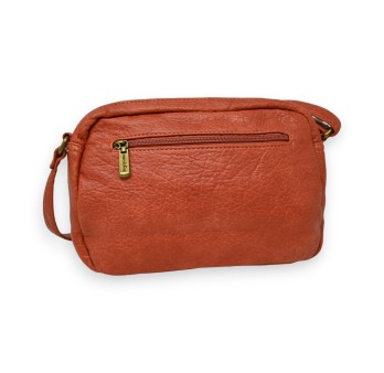 Sac bandoulière Mandoline en simili cuir brique