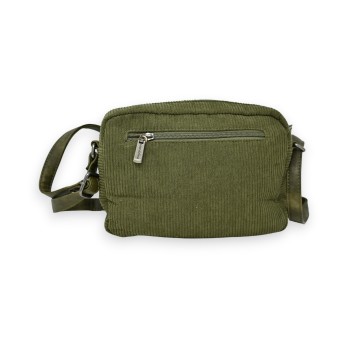 Sac bandoulière Mandoline velours kaki