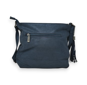 Sac bandoulière bleu marine avec étoile de chez Mandoline