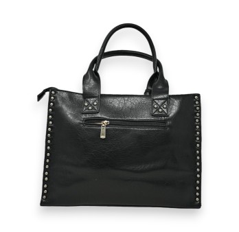 Sac à main rigide Mandoline noir cloutés