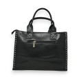Sac à main rigide Mandoline noir cloutés