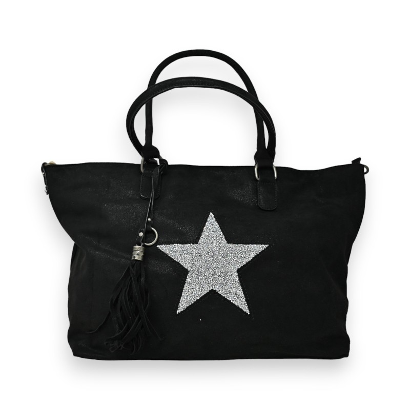 Sac à main Noir Mandoline Étoile Scintillante