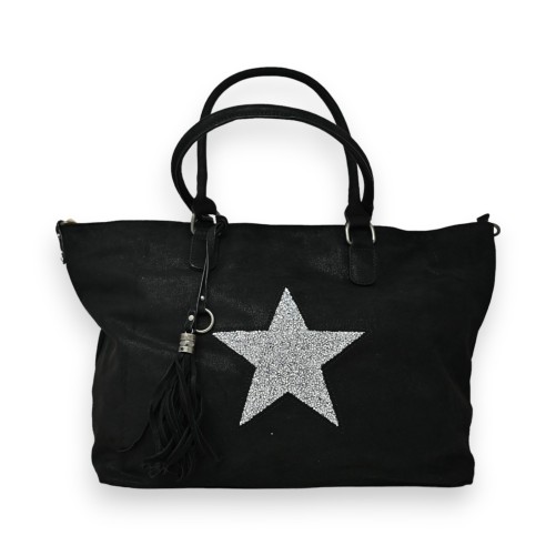 Sac à main Noir Mandoline Étoile Scintillante