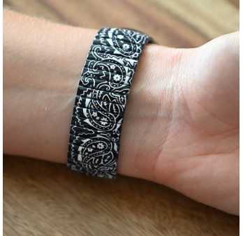 Montre Ernest imprimé design noir et blanc