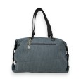 Sac à main velours gris de chez Mandoline