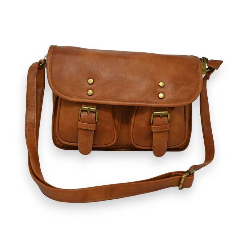 Sac cartable Mandoline camel