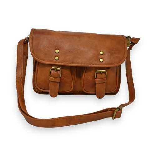 Sac cartable Mandoline camel