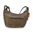 Sac bandoulière bi-colore taupe marron de chez Mandoline
