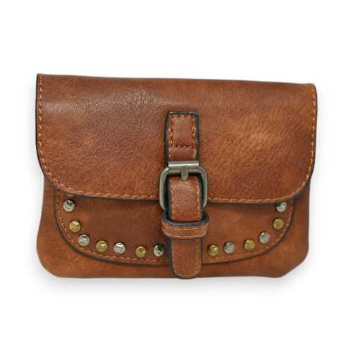 Porte-monnaie Clous Mandoline Camel