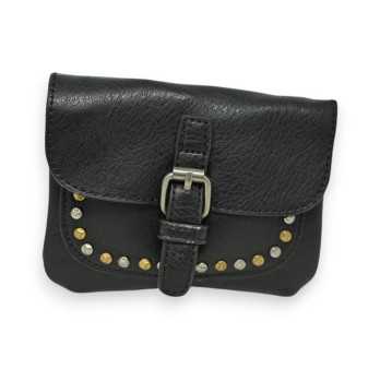 Porte-monnaie Mandoline Noir Clouté