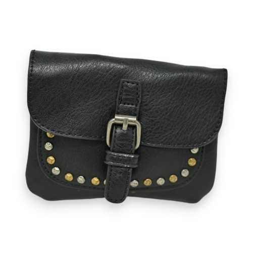 Porte-monnaie Mandoline Noir Clouté
