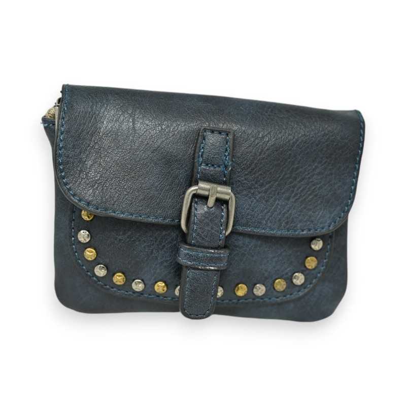 Porte-monnaie Mandoline Bleu Marine clouté