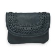 Porte-monnaie Tressé Mandoline Bleu Marine