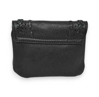 Porte-monnaie tressé Mandoline noir