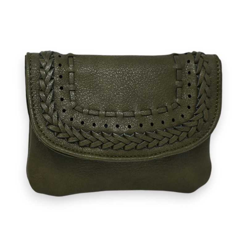 Porte-monnaie Mandoline Kaki Tressé