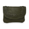 Porte-monnaie Mandoline Kaki Tressé