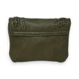 Porte-monnaie Mandoline Kaki Tressé