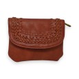 Porte-monnaie Mandoline Tressé Brique