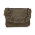 Porte-monnaie Mandoline Taupe Tressé
