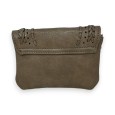 Porte-monnaie Mandoline Taupe Tressé
