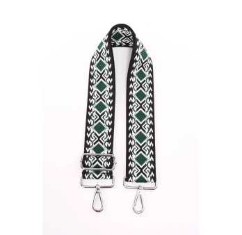Bandoulière Tissu ethnique vert bouteille
