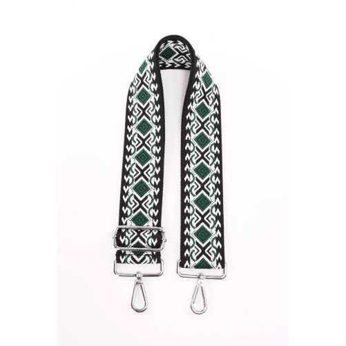 Bandoulière Tissu ethnique vert bouteille