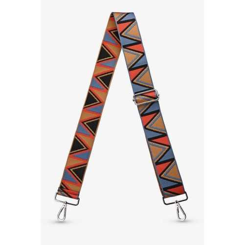 Bandoulière Tissu Géométrique Multicolore