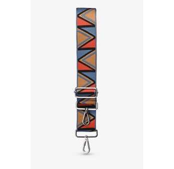 Bandoulière Tissu Géométrique Multicolore