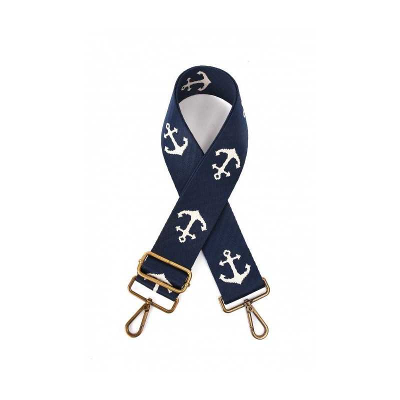 Bandoulière Tissu Marine Ancre