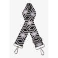 Bandoulière Fantaisie Motif Géométrique noir et gris