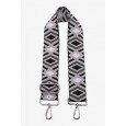Bandoulière Fantaisie Motif Géométrique noir et gris