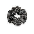 Chouchou à carreaux noir et blanc