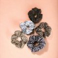 Lot de 5 chouchous imprimés marron