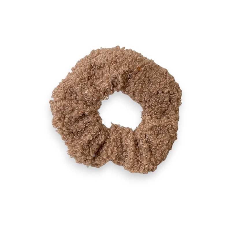 Chouchou Elastique en Bouclette Taupe