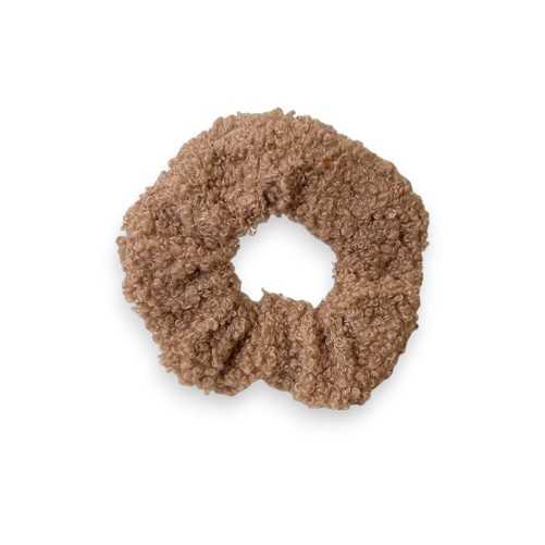 Chouchou Elastique en Bouclette Taupe