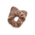 Chouchou en peluche oreilles de chat marron
