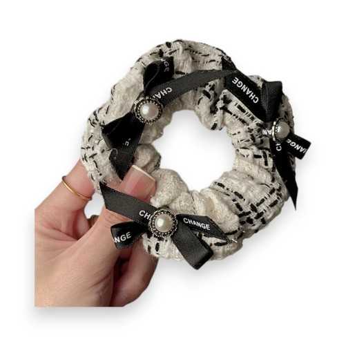 Chouchou élastique fantaisie en tweed