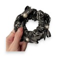 Chouchou Élastique Tweed Noir et Blanc