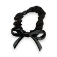 Chouchou élastique noir avec nœud Rigide